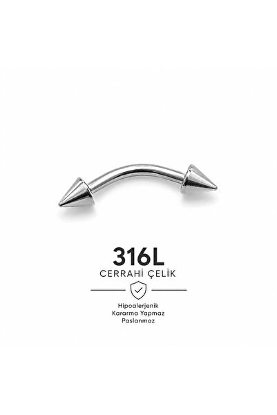 Arescollection 316L CERRAHİ ÇELİK SPİKE KAŞ ROOK SNUG UYUMLU PİERCİNG