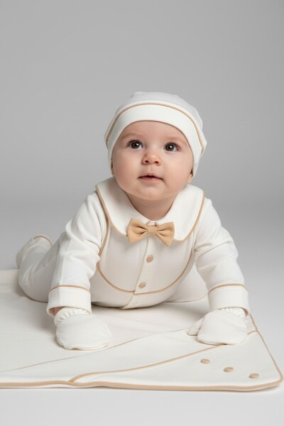 Bebezade 4 Piece Hospital Discharge Set with Bow Tie and Cufflinks