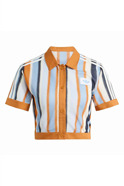 adidas تي شيرت بولو نسائي متعدد الألوان CROPPED POLO KY8139