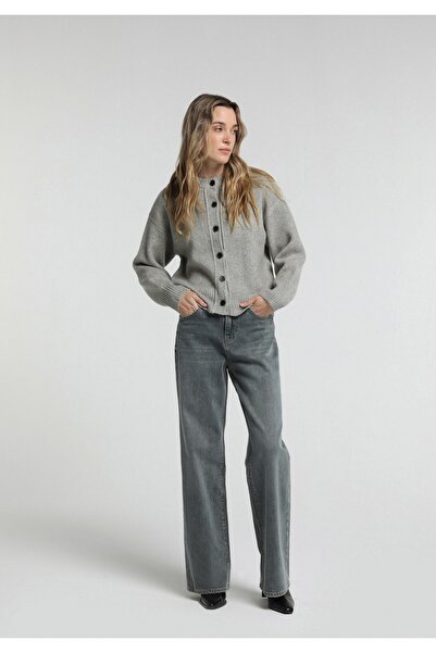 Colin's Wide Leg Fit Women's Green Cast Denim Jean Trousers