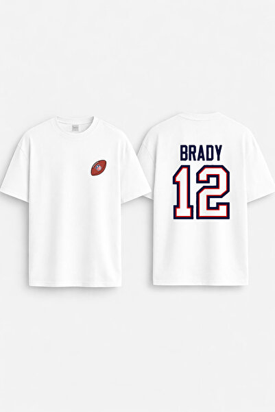 cesita Tom Brady NFL majica sa printom, pamučna bela majica