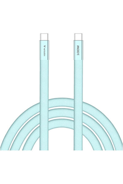 Verbatim Καλώδιο USB 2.0 USB-C Αρσενικό - USB-C 100W PD Μπλε 1.2μ 30276