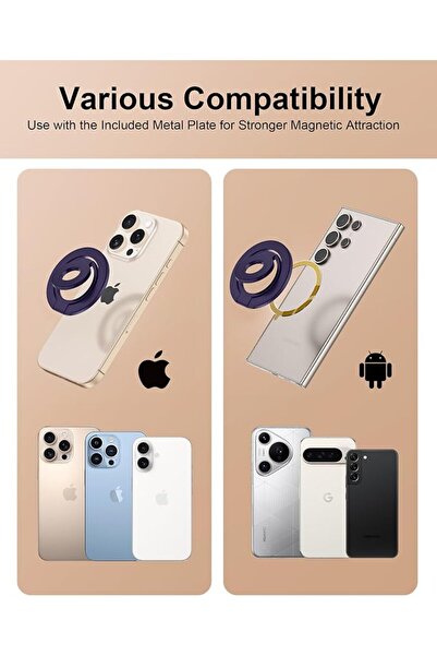 AILKIN iPhone 17ProMax Portable Magnetic Phone Ring Holder MagSafe Phone Kick...