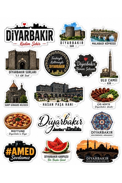 Limitless Design Diyarbakır Sticker Set 22X30Cm