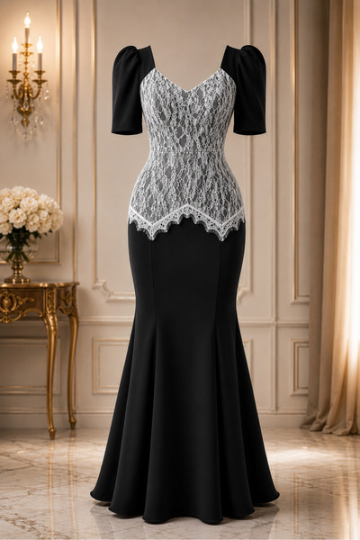 Julidress Lace Detailed Premium Maxi Long Dress