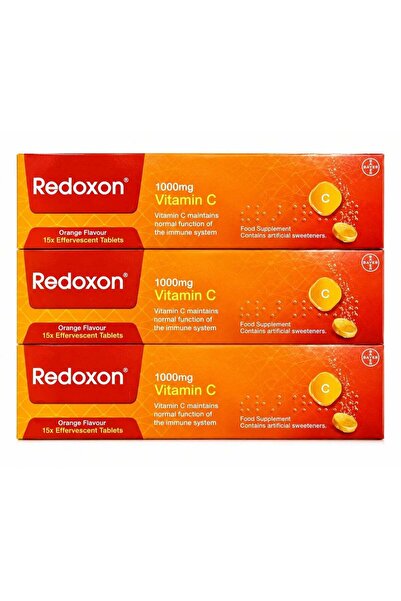 Redoxon REDOOXON 1000mg vitamin C 15s EFFERVESCENT, PACK OF 3 (TOTAL 45 EFFER...