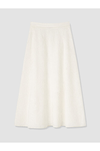 LC Waikiki Trendlucky Embroidered A-Line Skirt with Zipper at Waist