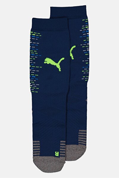 Puma Men 1 Pair Brand Logo Football Socks, Navy