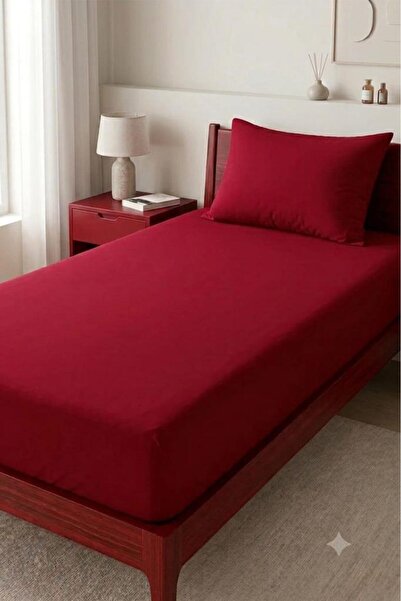 Çeyiz Diyarı Set cearșafuri elastice Bella Single 120x200 cm Roșu