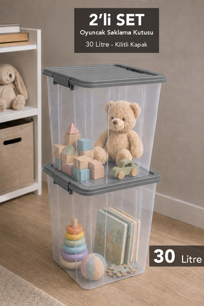 Meleni Baby 2-Piece Deep Toy Box - Baby Kids Room Toy Storage Box Organizer w...