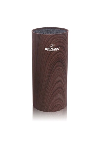 Bohmann Suport rotund pentru cutite, imitatie lemn maro, placute interioare d...