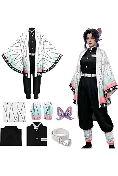 Generic Demon Slayer Costume Kochou Shinobu Cloak Cosplay Halloween Costume U...