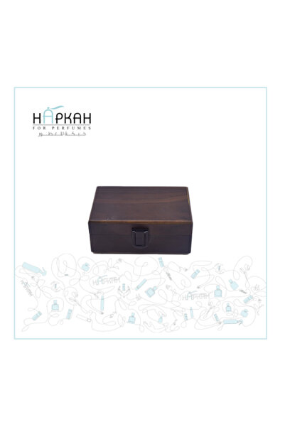 Hapkah Elegant dark brown luxury wooden box, ounce size —