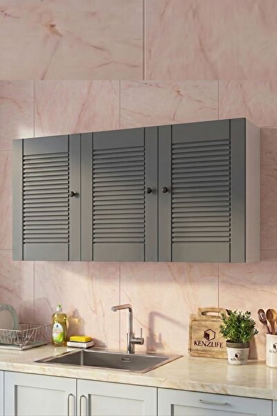 Kenzlife membran hazır mutfak dolabı ahlas gribyz panjur 120*60*22 mebran kap...
