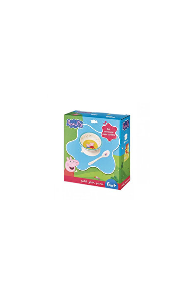 Petit Jour Paris Bol pentru copii cu ventuză și lingură Peppa Pig