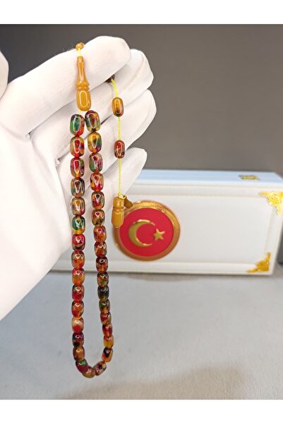 HALİL KOÇAK Mosaic Crimping Amber Rosary
