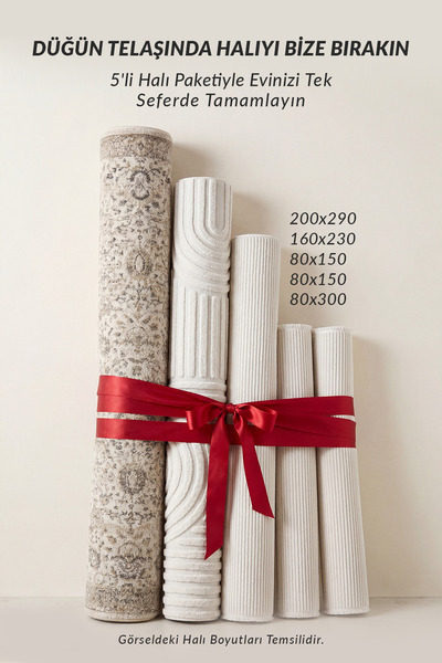 Mariesse Home 5'li Halı Paketi