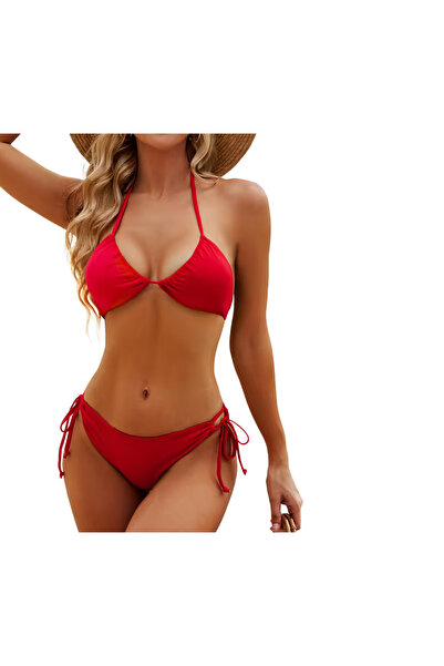 Durio women's swimsuit, 2 pieces, triangle bikini with strings, adjustable st...