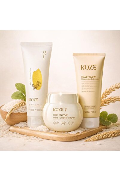 ROZE Rice & Velvet Skin Ritual | Rice cleanser | Rice Moisturizer | Velvet Gl...