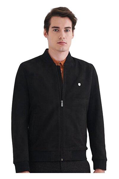 Pierre Cardin Roul Klasik Fermuarli Regular Fit Erkek Suni Deri Süet Mont