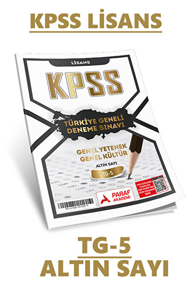 Paraf Akademi Türkiye Geneli KPSS Lisans Deneme Sınavı (5. Sayı)