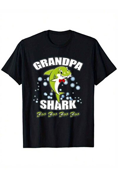 KYMC07 تي شيرت رجالي رسمي من Grandpa Shark بتصميم فضفاض جديد للجنسين بأكمام ق...