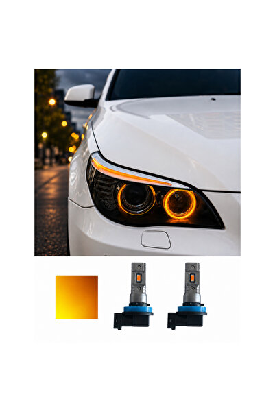 Fardoktoru BMW ANGEL HALKASI İÇİN AMBER H8 LED AMPUL E90LCI E60LCI E92 E87 X1...
