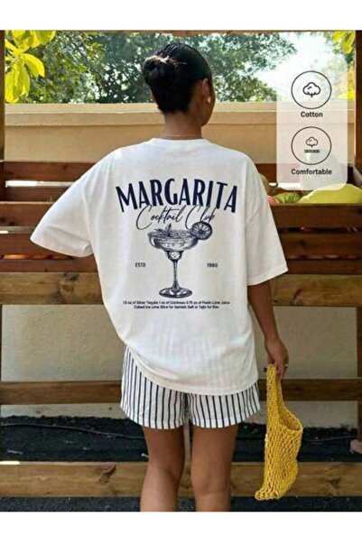23ERVA Summer Release Striped Slogan Graphic Oversized T-Shirt, Casual Minima...