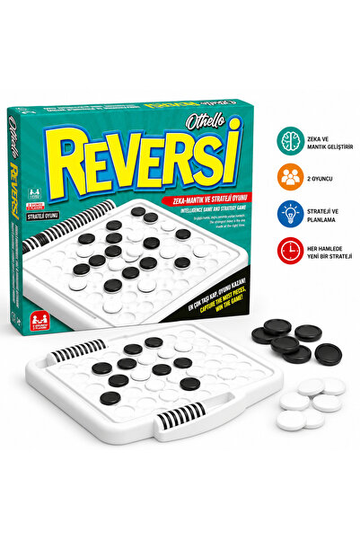MAKETÇİNİZ Reversi Strategy and Intelligence Game – Black and White Stones, 2...