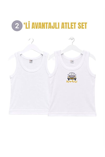 H&C COOLBOY H&C قميص داخلي للأولاد مكون من قطعتين، مطبوع بدون طباعة، 100% قطن...