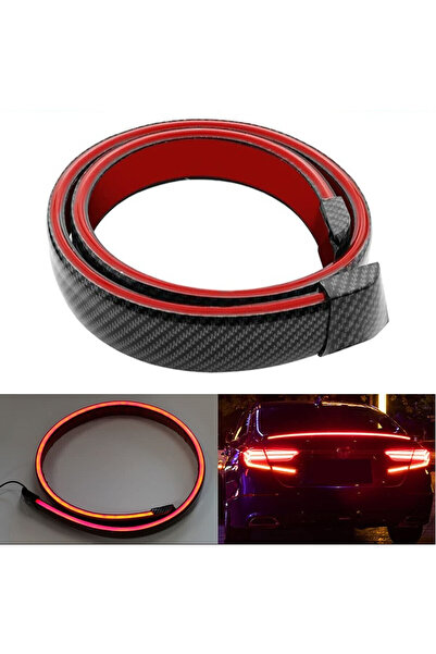 OEM Αδιάβροχη ταινία LED αεροτομής Universal με φλας από ανθρακονήματα 12V - ΟΕΜ
