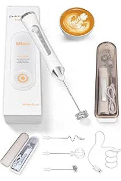 ANYOUI Rechargeable Milk Frother, Handheld Electric Foam Maker, Whisk Drink M...
