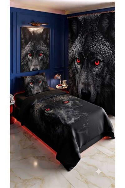 Elmas Dizayn 280*240 Cm.Fon Curtained Special Design Single Bedding Room Set ...