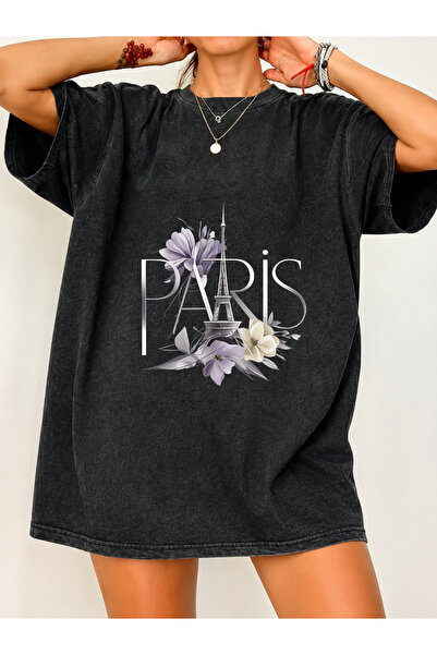 Pink Sky Unisex Oversize Vintage Washed Street Style Μόδα του δρόμου Βαμβακερ...