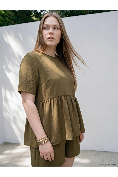LC Waikiki Original Plus Size Peplum Blouse