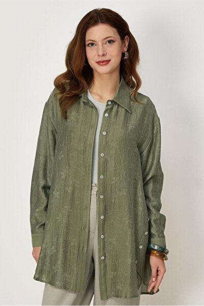 Alvina Button-Detached Jacquard Tunic 46696