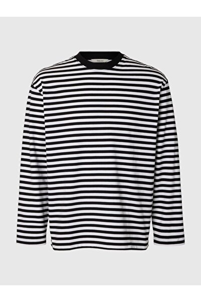 SELECTED Tricou cu mânecă lungă, croială lejeră