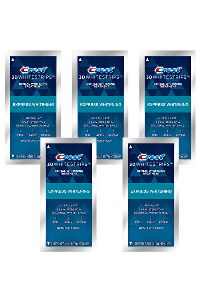 Crest Benzi pentru albirea dinților 3D Whitestrips 1 Hour Express 11% - 5 pac...