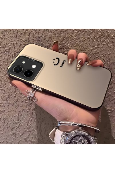 CHICASELUX Vivo Y28 4g Compatible Simple Written Smiley Face Case, Ins Style ...