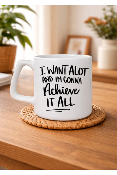 Eylül Design English Motto Series Printed Special Design Mug Cup Luxury Coffe...