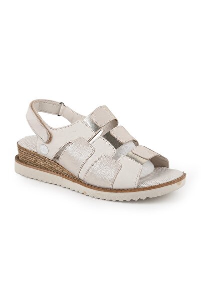 Mammamia Women's Sandals Daily Genuine Leather Anatomical Padded Sole Velcro ...