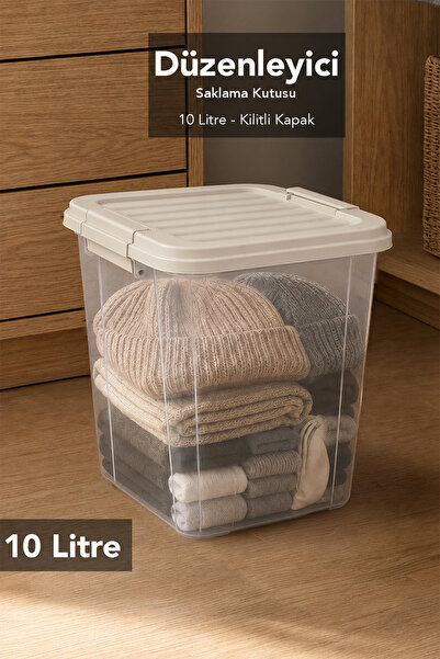 Meleni Home Organizator pentru dulap - Cutie de depozitare cu capac de blocar...
