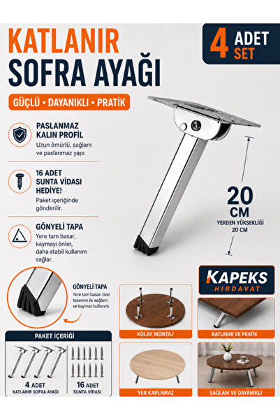 kapeks hırdavat-çelik kapı Yer Sofra Ayağı Metal Katlanır Yer Sofrası Sini Al...