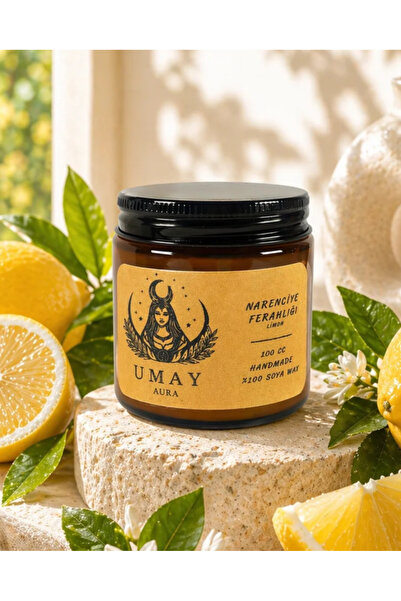 Ylang Ylang Kokulu Mum - %100 Doğal Soya Mumu Amber Kavanoz Aromaterapi Mum - 100 cc