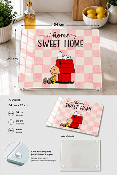 Decorita Cam Kesme Tahtası - Cam Kesme Tablası | Kitchen Dreams - Home Sweet Home | 29cmx34cm