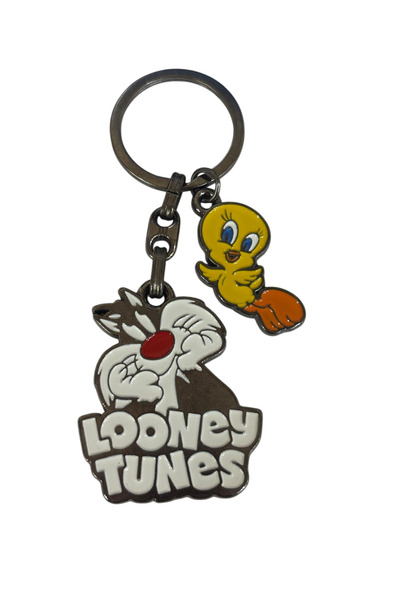 PALTO TASARIM Sylvertes and Tweety Metal Licensed Keychain