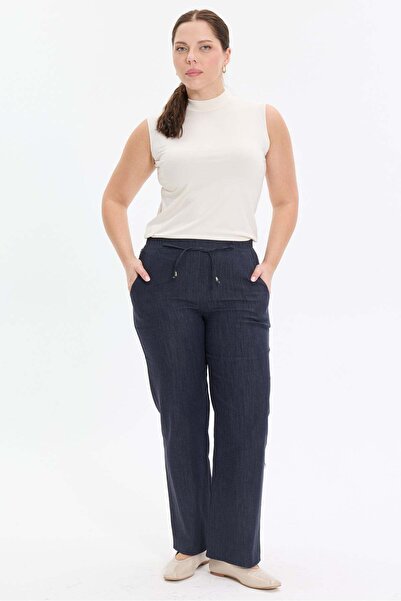 KADO OUTLET Women's Jeans with Elastic Waist Detail