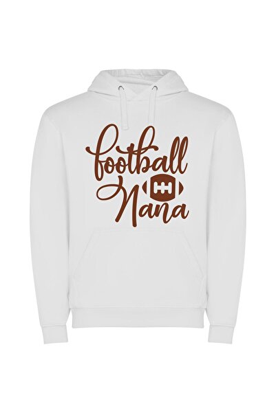 iLovePrints Mama's Gridiron Glory Φούτερ με κουκούλα σε χρώμα Λευκό