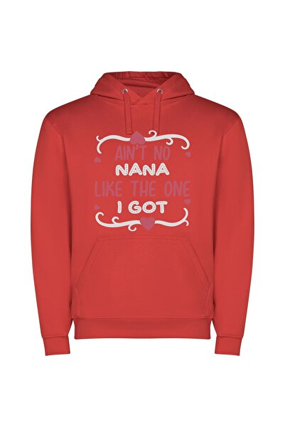 iLovePrints Cherished Grandma's Love Φούτερ με κουκούλα σε χρώμα Κόκκινο