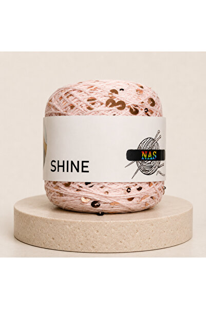 Nas Shine 45% Cotton Sequined Knitting Yarn 100 Gr 230 m Summer Hand Knitting...
